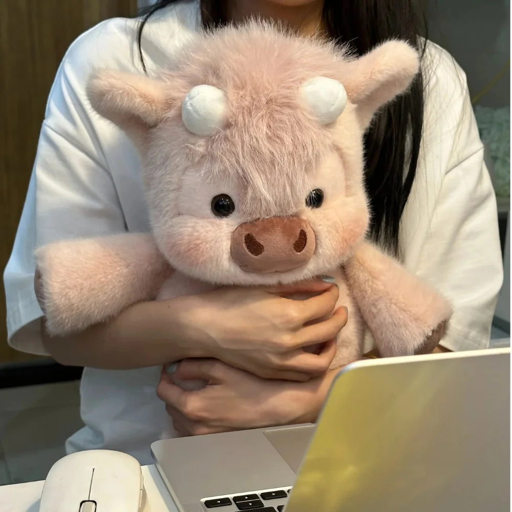 PlushLoom™ Running Highland Cow Plushie