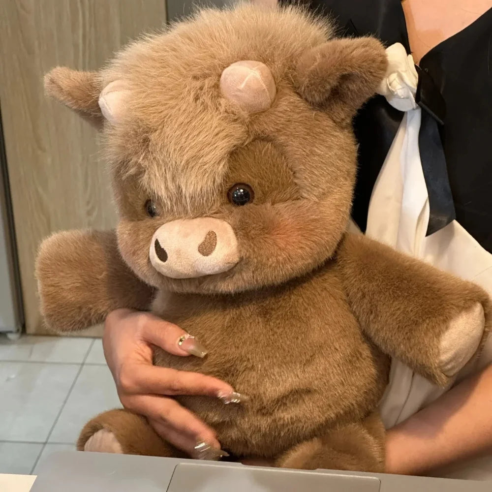 PlushLoom™ Running Highland Cow Plushie